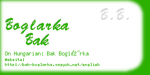 boglarka bak business card